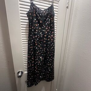 SHEIN Black Floral Maxi Dress